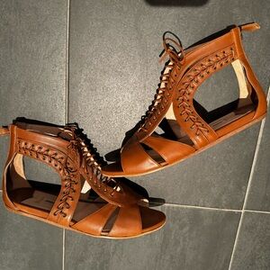 Miu Miu brown leather sandals size 37